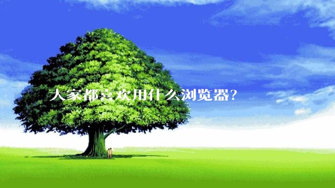 大家都喜欢用什么浏览器？